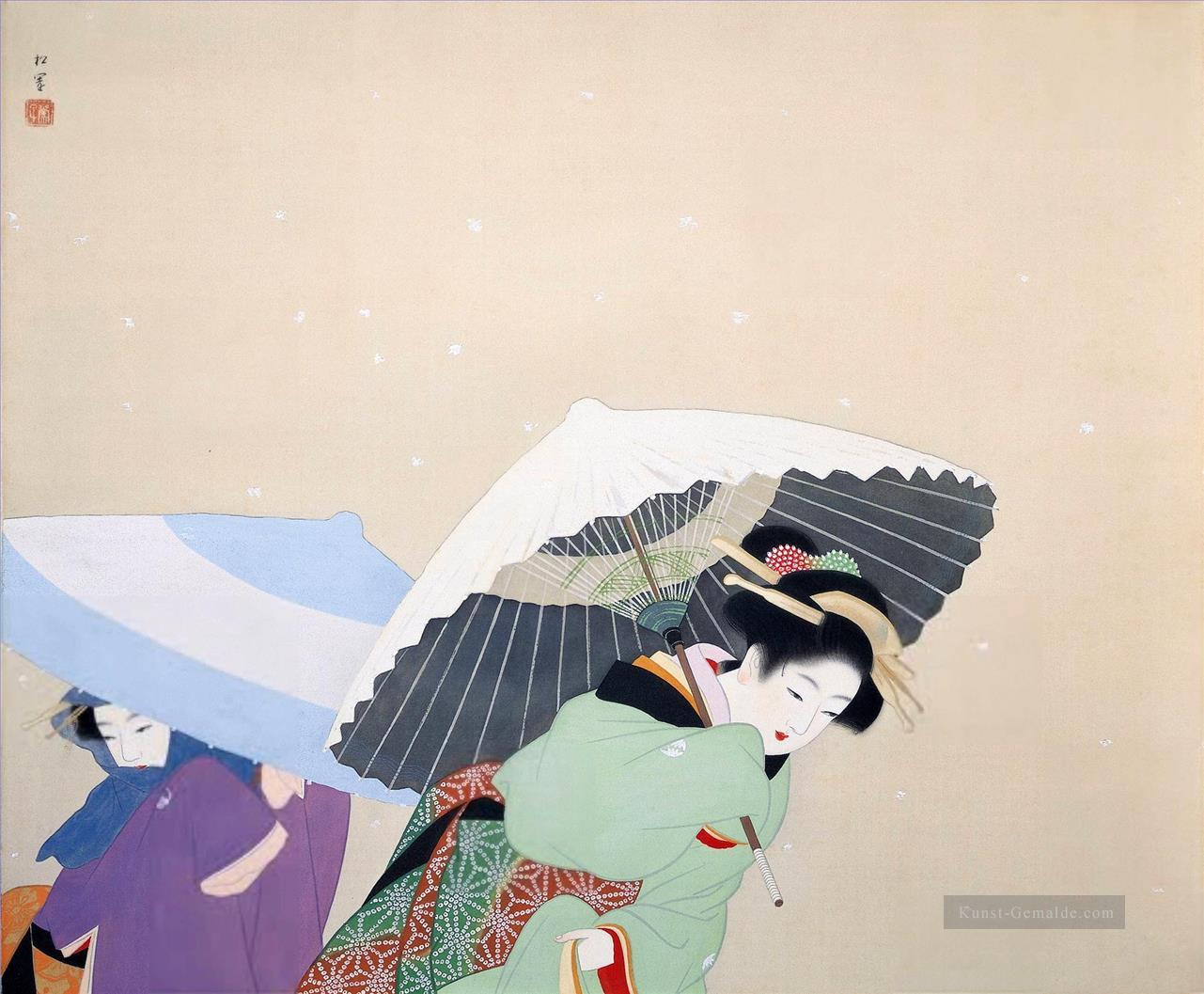 Große Schneeflocken uemura schoen Uemura Shoen Japanisch Ölgemälde
